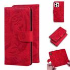 For iPhone 13 Pro Max Tiger Embossing Pattern Horizontal Flip Leather Case with Holder & Card Slots & Wallet (Red) - 1