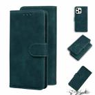 For iPhone 13 Pro Skin Feel Pure Color Horizontal Flip Leather Case with Holder & Card Slots & Wallet (Green) - 1