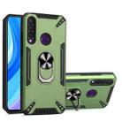 For Huawei Y6p PC + TPU Protective Case with 360 Degrees Rotatable Ring Holder(Dark Green) - 1