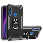 For Huawei Y9 Prime 2019 PC + TPU Protective Case with 360 Degrees Rotatable Ring Holder(Gray) - 1