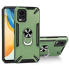 For vivo V20 PC + TPU Protective Case with 360 Degrees Rotatable Ring Holder(Dark Green) - 1