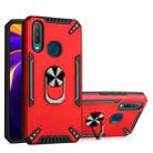 For vivo Y11 / Y12 / Y15 / Y17 PC + TPU Protective Case with 360 Degrees Rotatable Ring Holder(Red) - 1