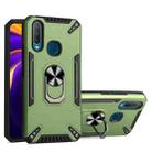 For vivo Y11 / Y12 / Y15 / Y17 PC + TPU Protective Case with 360 Degrees Rotatable Ring Holder(Dark Green) - 1