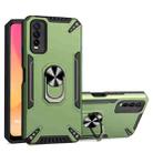 For vivo Y20 PC + TPU Protective Case with 360 Degrees Rotatable Ring Holder(Dark Green) - 1