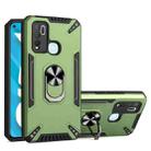 For vivo Y50 PC + TPU Protective Case with 360 Degrees Rotatable Ring Holder(Dark Green) - 1