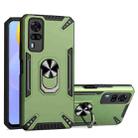 For vivo Y51 2020 December PC + TPU Protective Case with 360 Degrees Rotatable Ring Holder(Dark Green) - 1