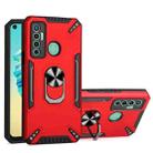 For Tecno Camon 17 PC + TPU Protective Case with 360 Degrees Rotatable Ring Holder(Red) - 1