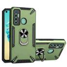 For Tecno Camon 17 PC + TPU Protective Case with 360 Degrees Rotatable Ring Holder(Dark Green) - 1