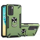 For Tecno Camon 17 Pro PC + TPU Protective Case with 360 Degrees Rotatable Ring Holder(Dark Green) - 1