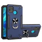 For Tecno Pop 5 PC + TPU Protective Case with 360 Degrees Rotatable Ring Holder(Royal Blue) - 1