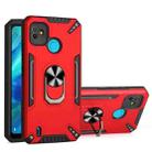 For Tecno Pop 5 PC + TPU Protective Case with 360 Degrees Rotatable Ring Holder(Red) - 1