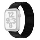 Single Lap Nylon Watch Band, Size: S 135mm For Apple Watch Series 8&7 41mm / SE 2&6&SE&5&4 40mm / 3&2&1 38mm(Pure Black) - 1