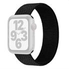 Single Lap Nylon Watch Band, Size: M 145mm For Apple Watch Series 8&7 41mm / SE 2&6&SE&5&4 40mm / 3&2&1 38mm(Pure Black) - 1