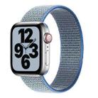 Single Lap Nylon Watch Band, Size: M 145mm For Apple Watch Series 8&7 41mm / SE 2&6&SE&5&4 40mm / 3&2&1 38mm(Lake Blue) - 1
