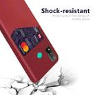 For Huawei P smart 2020 Cloth Texture PC + PU Leather Back Cover Shockproof Case with Card Slot(Red) - 3
