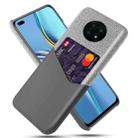 For Huawei nova 8i Cloth Texture PC + PU Leather Back Cover Shockproof Case with Card Slot(Grey) - 1