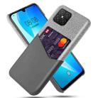 For Huawei nova 8 SE Cloth Texture PC + PU Leather Back Cover Shockproof Case with Card Slot(Grey) - 1