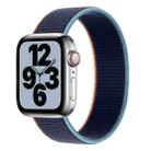 Single Lap Nylon Watch Band, Size: M 155mm For Apple Watch Ultra 49mm / Series 8&7 45mm / SE 2&6&SE&5&4 44mm / 3&2&1 42mm(Dark Navy Blue) - 1