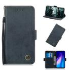For Xiaomi Redmi Note 8 Retro Horizontal Flip PU Leather Case with Card Slots & Holder(Black) - 1