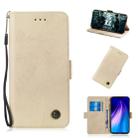 For Xiaomi Redmi Note 8 Retro Horizontal Flip PU Leather Case with Card Slots & Holder(Gold) - 1