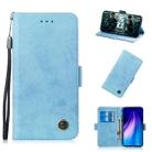 For Xiaomi Redmi Note 8 Retro Horizontal Flip PU Leather Case with Card Slots & Holder(Blue) - 1