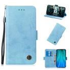 For Xiaomi Redmi Note 8 Pro Retro Horizontal Flip PU Leather Case with Card Slots & Holder(Blue) - 1