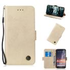 For Nokia 3.2 Retro Horizontal Flip PU Leather Case with Card Slots & Holder(Gold) - 1
