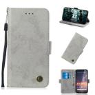 For Nokia 3.2 Retro Horizontal Flip PU Leather Case with Card Slots & Holder(Gray) - 1