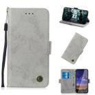 For Nokia 2.2 Retro Horizontal Flip PU Leather Case with Card Slots & Holder(Gray) - 1