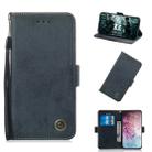 For Galaxy Note 10 Plus Retro Horizontal Flip PU Leather Case with Card Slots & Holder(Black) - 1
