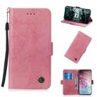 For Galaxy Note 10 Plus Retro Horizontal Flip PU Leather Case with Card Slots & Holder(Pink) - 1