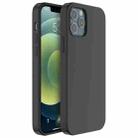 Mutural Yuemu Series Liquid Silicone Microfiber Protective Case For iPhone 13(Black) - 1