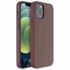 Mutural Yuemu Series Liquid Silicone Microfiber Protective Case For iPhone 13(Wine Red) - 1