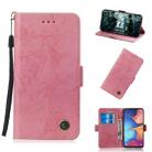 For Galaxy A20e / A10e Retro Horizontal Flip PU Leather Case with Card Slots & Holder(Pink) - 1