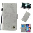 For Galaxy A20e / A10e Retro Horizontal Flip PU Leather Case with Card Slots & Holder(Gray) - 1
