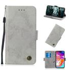 For Galaxy A70 Retro Horizontal Flip PU Leather Case with Card Slots & Holder(Gray) - 1