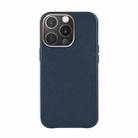 Mutural Mingdian Series PU + PC Full Coverage Shockproof Protective Case For iPhone 13 Pro(Blue) - 1