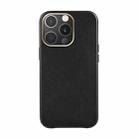 Mutural Mingdian Series PU + PC Full Coverage Shockproof Protective Case For iPhone 13 Pro Max(Black) - 1