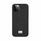 Mutural Xingmang Series PC + TPU + Electroplating Diamond Cloth Protective Case For iPhone 13 Pro(Black) - 1