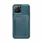 Mutural Yalan Series PU Full Coverage Protective Case with Magnetic Detachable Card Slot For iPhone 13 Pro Max(Green) - 1
