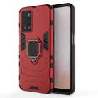 For OPPO A93s 5G Shockproof PC + TPU Protective Case with Magnetic Ring Holder(Red) - 1