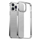 For iPhone 13 Pro Baseus Glitter Plating PC Shockproof Protective Case (Silver) - 1