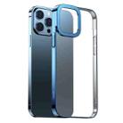 Baseus Glitter Plating PC Shockproof Protective Case For iPhone 13 Pro(Blue) - 1