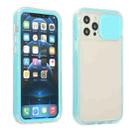 Sliding Camera Cover Design Shockproof TPU Frame + Clear PC Case For iPhone 13(Baby Blue) - 1