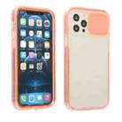 Sliding Camera Cover Design Shockproof TPU Frame + Clear PC Case For iPhone 13 Pro(Orange Red) - 1