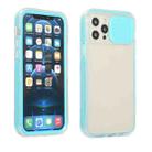 Sliding Camera Cover Design Shockproof TPU Frame + Clear PC Case For iPhone 13 Pro Max(Baby Blue) - 1