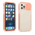 Sliding Camera Cover Design Shockproof TPU Frame + Clear PC Case For iPhone 13 Pro Max(Orange Red) - 1