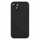 For iPhone 13 Baseus Liquid Silica Gel Protective Case(Black) - 1