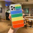 Sliding Camera Cover Design Rainbow Epoxy TPU + PC Shockproof Case For iPhone 13(Rainbow Pattern 10) - 1