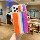 Sliding Camera Cover Design Rainbow Epoxy TPU + PC Shockproof Case For iPhone 13 Pro(Rainbow Pattern 1) - 1